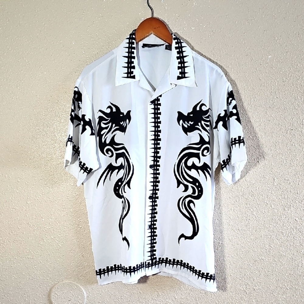Dragonfly Short Sleeve Button-Down Shirt.
